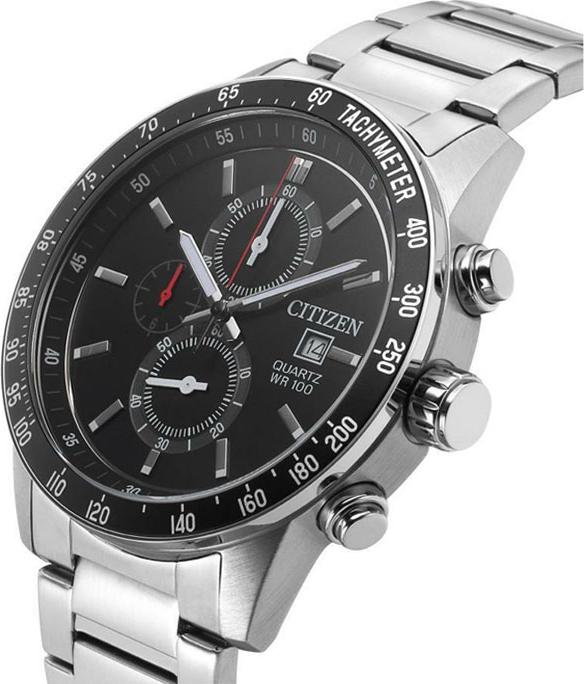 Đồng Hồ Nam Citizen Dây Thép Không Gỉ AN3600-59E - Mặt Đen