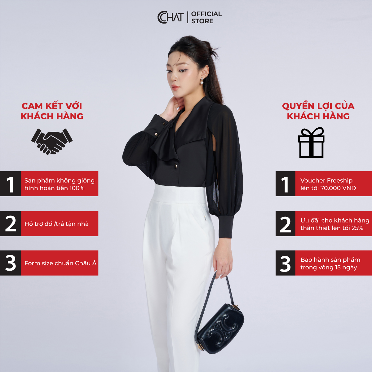 Áo Sơ Mi Nữ Kiểu Cổ Rủ Tay Phối Xẻ Chất Liệu Lụa Cao Cấp Mềm Mịn 53FDL8022ST