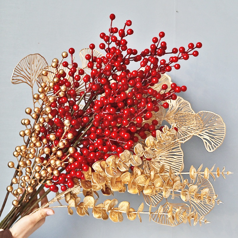 Cành Đào đông giả - Hoa vải cao cấp - XIN