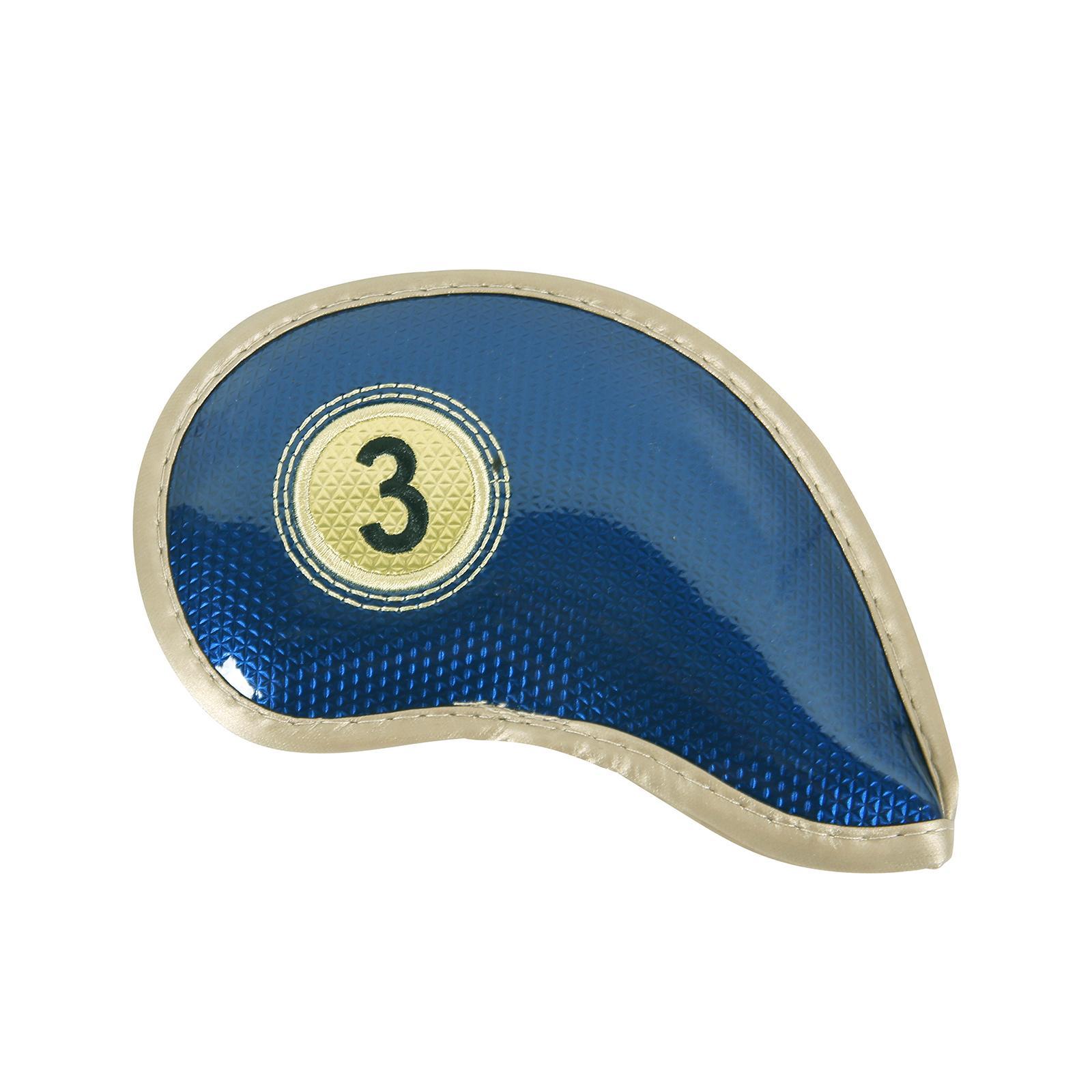 10x Golf Iron Headcover Golf Club Head Covers Protect Case Embroidery Number