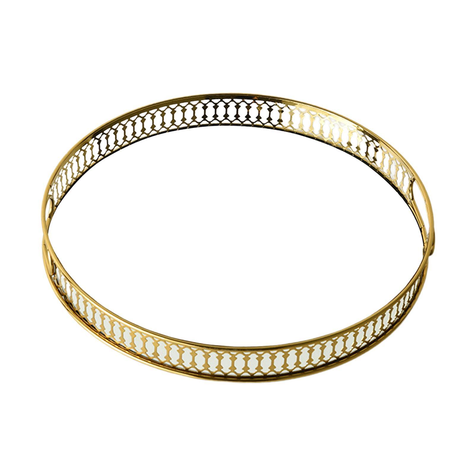 Decorative Mirror Tray Vanity Tray Fruit Tray Jewelry Trinket Tray Dresser Organizer Tray Serving Tray Mirrored Tray for Wedding Countertop