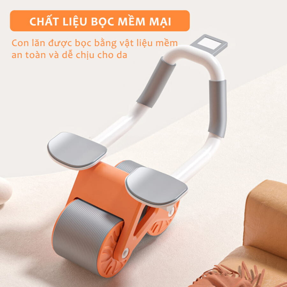 Con Lăn Trợ Lực Tập Bụng 2 Bánh Thế Hệ Mới, Dụng Cụ Plank Giảm Mỡ Bụng Tại Nhà Có Đồng Hồ, Thiết Kế Để Tay Tiện Dụng - HÀNG chính hãƞg MINIIN