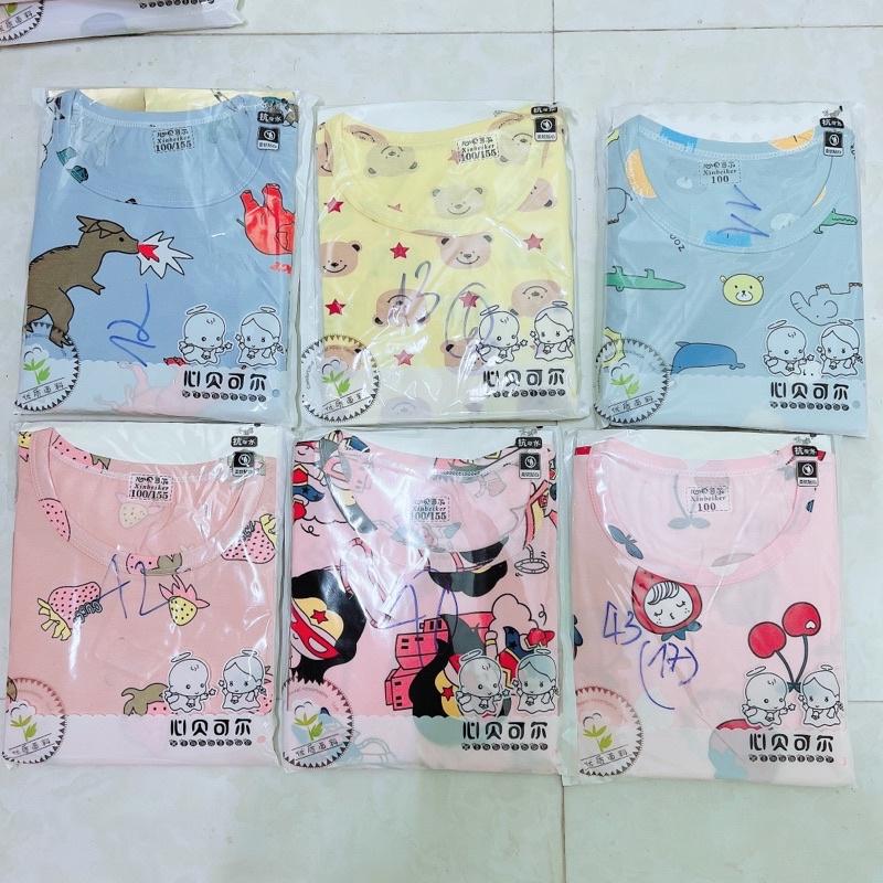 Cực Đại 5(35-42kg)Bộ cộc xuất hàn in tràn chất cotton lạnh hàng quảng châu cho bé