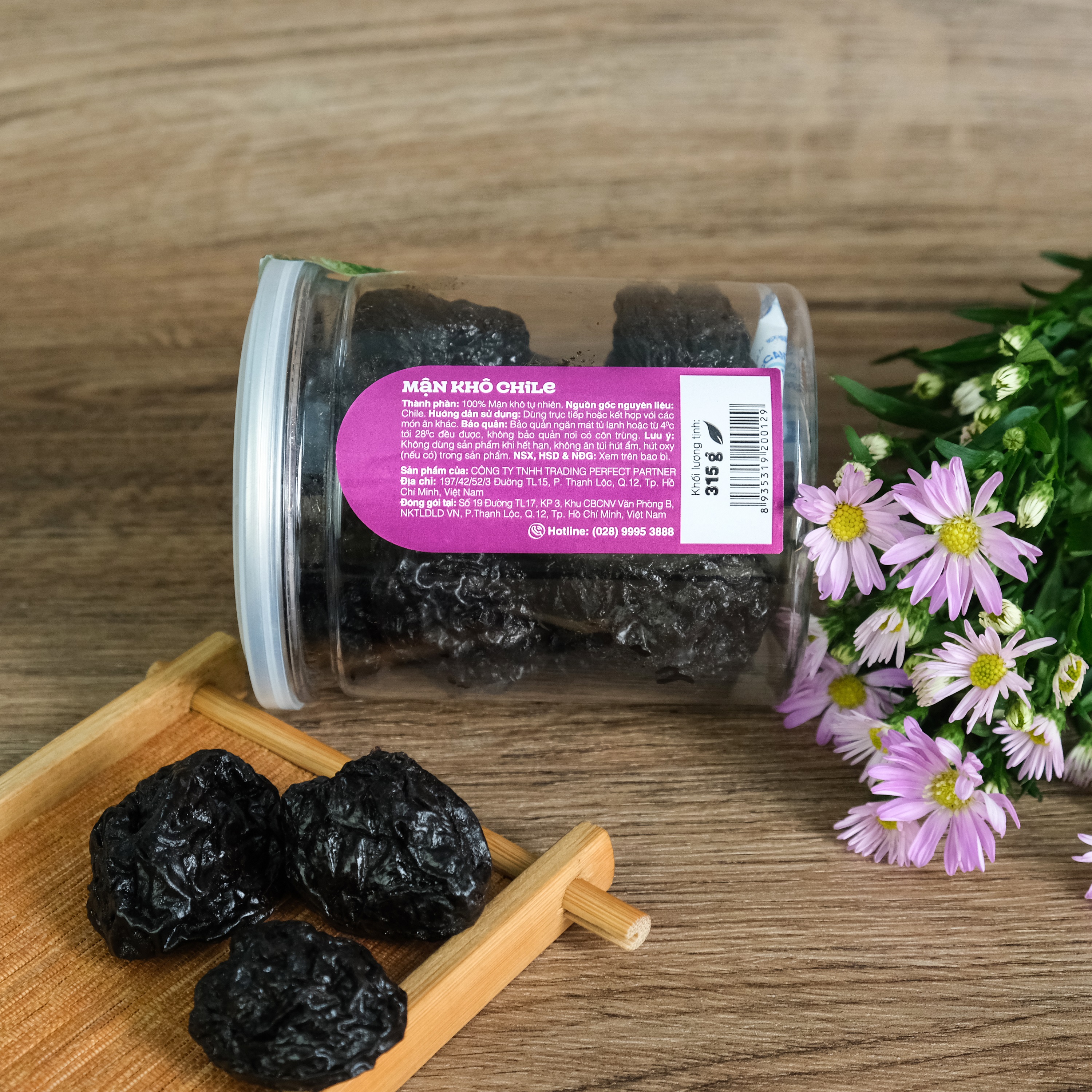 Mận Khô Smile Nuts hộp 315g | Nhập khẩu từ Chile | Chilean Prunes 315g