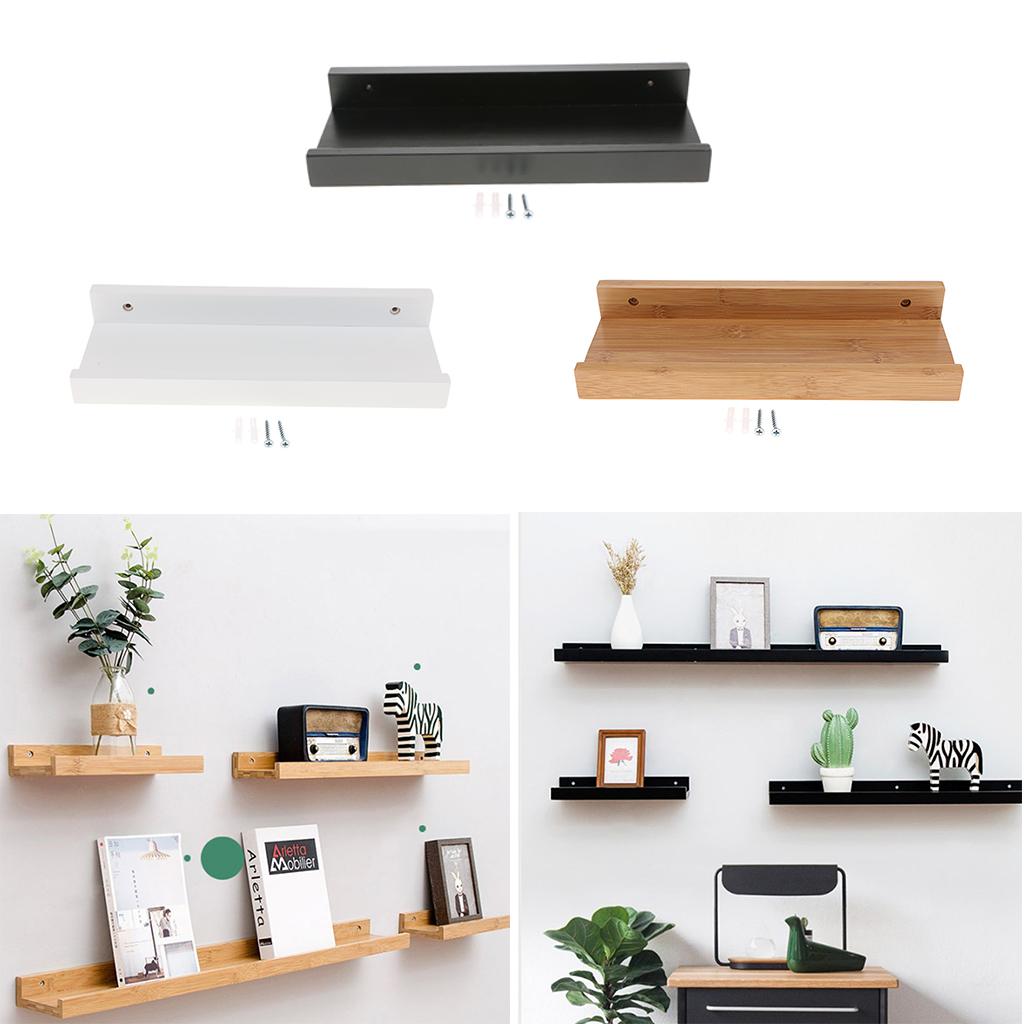 Wooden Wall Mounted Floating Display Storage Shelf Home Decor
