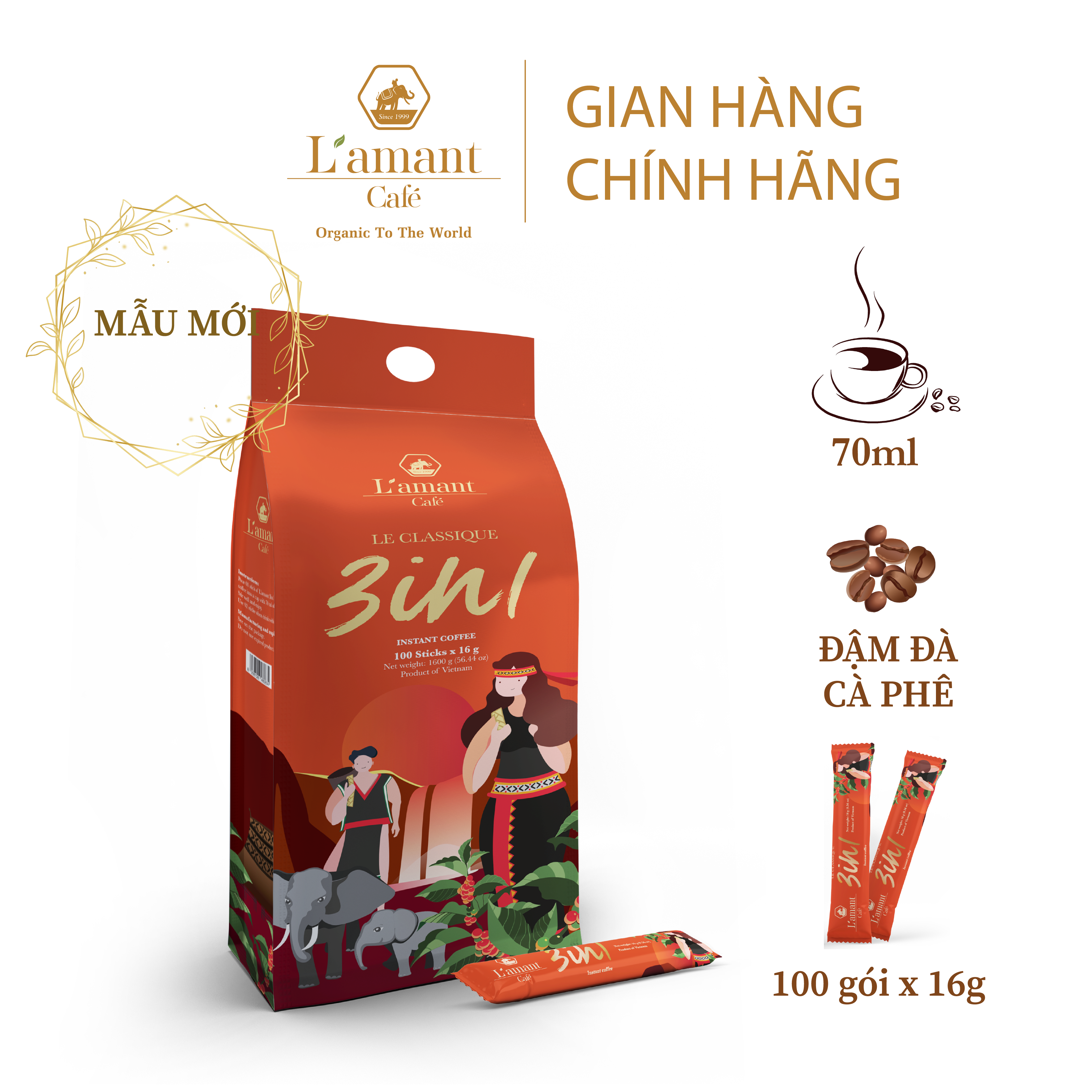 Cà phê hòa tan L’amant 3in1 - L’amant 3in1 Instant Coffee