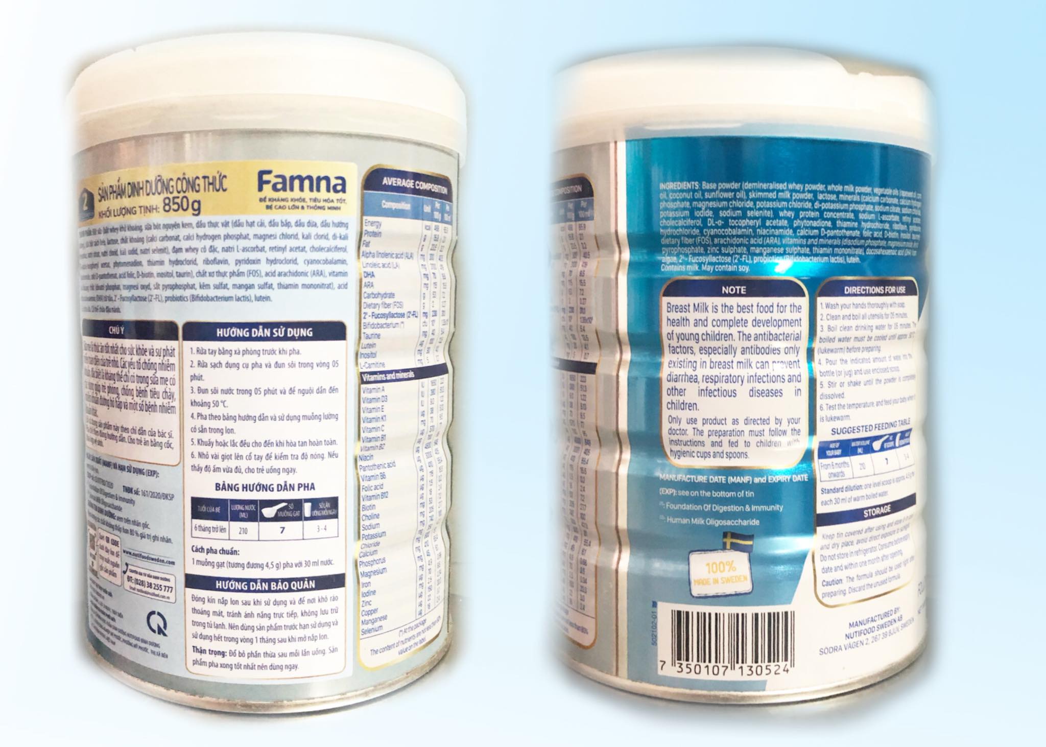 Sữa Famna step 2 - Đề kháng khoẻ, tiêu hoá tốt, bé cao lớn và thông minh - Hàng chính hãng của NutiFood