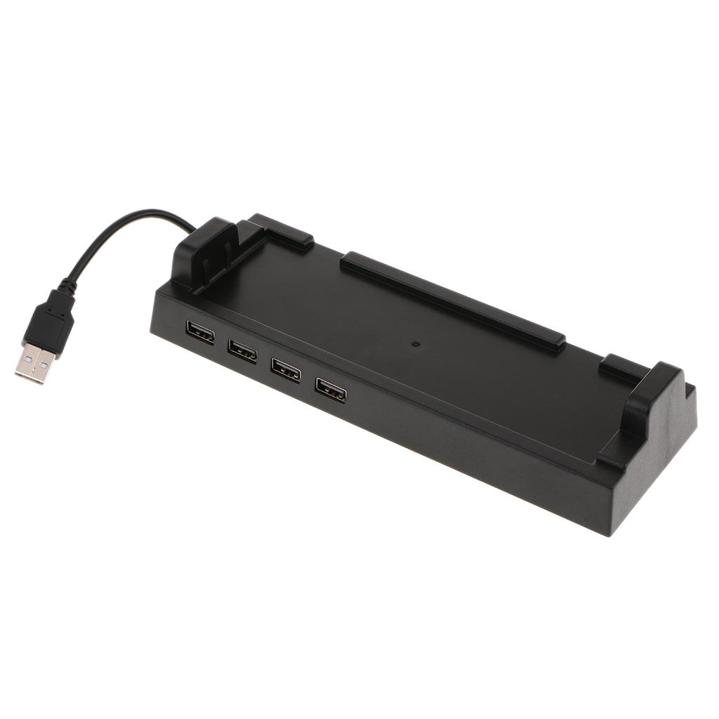 Hilabee Đen Hub USB-Đứng Dock Đế Sạc 4 Cổng USB HUB Cho Công Tắc