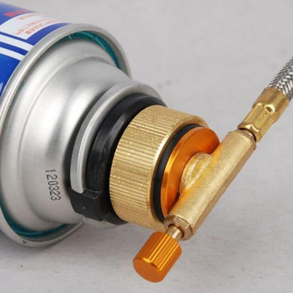 Camping Stove Adapter Outdoor Propane Small Tank Refilling Valve for Flat Tank Long Tank Conversion
