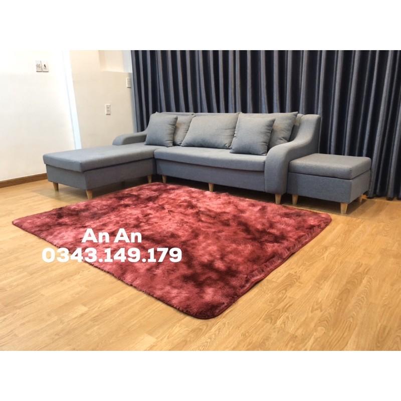 Thảm Lông Loang Trải SoFa , Phòng Ngủ - Màu Đỏ Loang