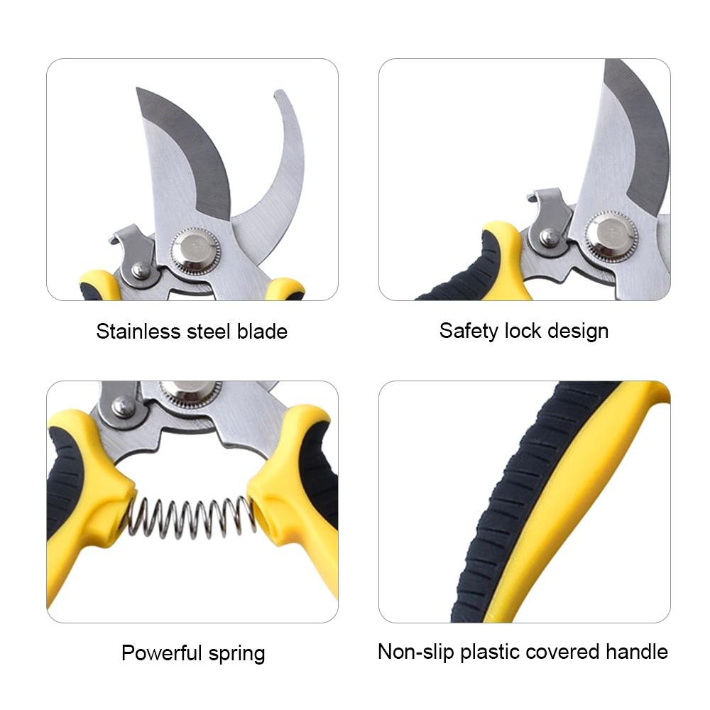 3 Kéo Cắt Tỉa Làm Vườn Tỉa Cây Cầm Tay Máy Tỉa Bằng Tay Vườn Secateurs Cắt Nhánh Thép Không Gỉ <<