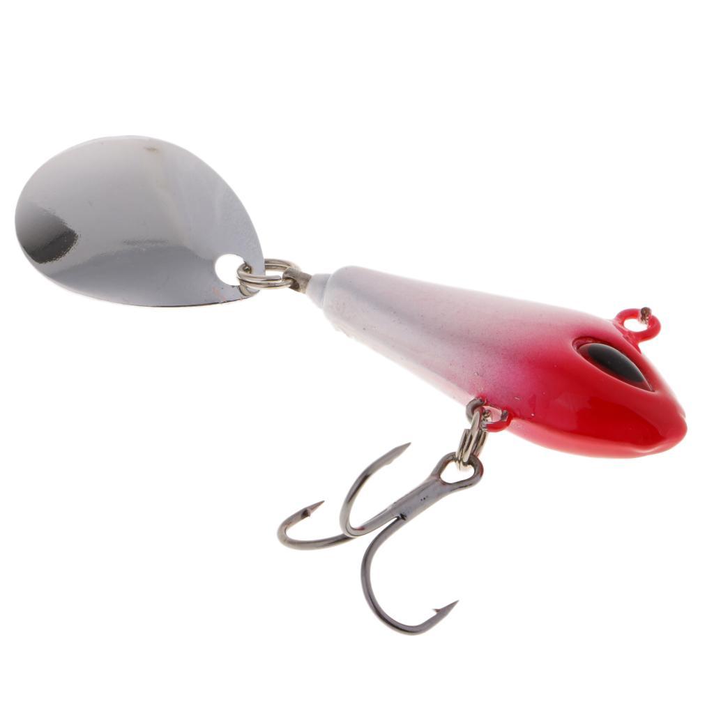 Metal Hard Sequins VIB Artificial Fishing Spoon Lure Life-like 3D Eyes Bait