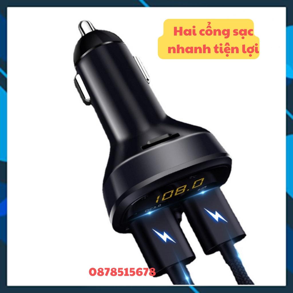 Tẩu Nghe Nhạc Bluetooth Kiêm Sạc Điện Thoại Đa Năng, Nhận Cuộc Gọi Rảnh Tay Cho Ô Tô Xe Hơi Hyundai HY-87