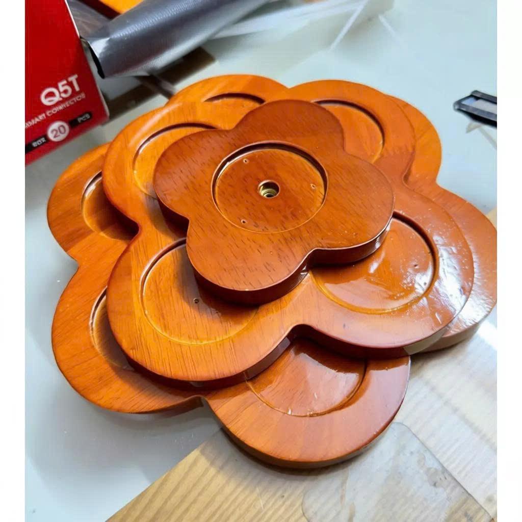 Tháp Nhựa Giả Gỗ 3 Tầng Bày Bia Nước Ngọt, Nhựa Giả Gỗ, Tháp Bày Gia Tiên Đẹp Mắt Sang Trọng