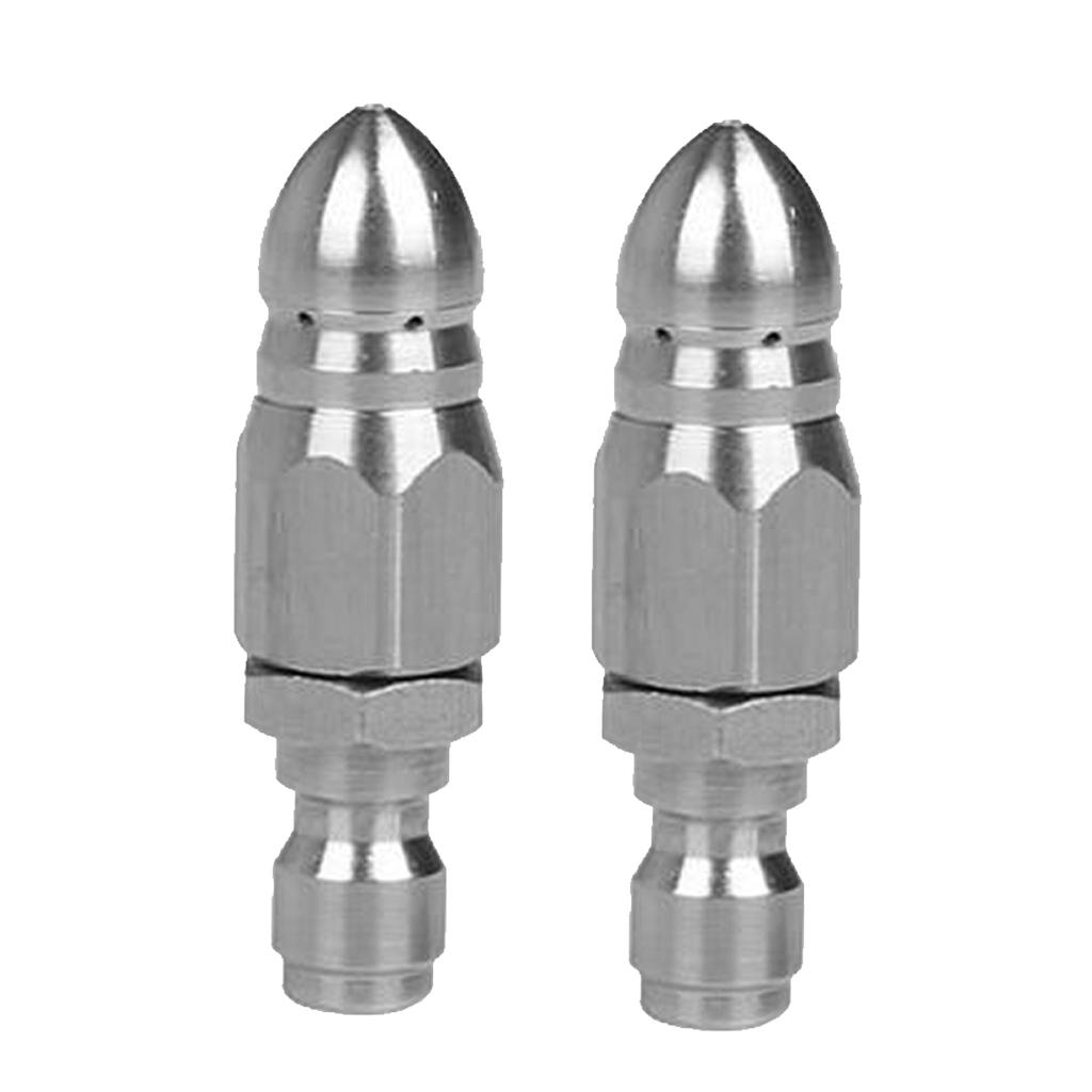 2 Pcs 1/4 ''M Áp Lực Thoát Nước Thông Cống Vệ Sinh Đường Ống Jetter Xịt