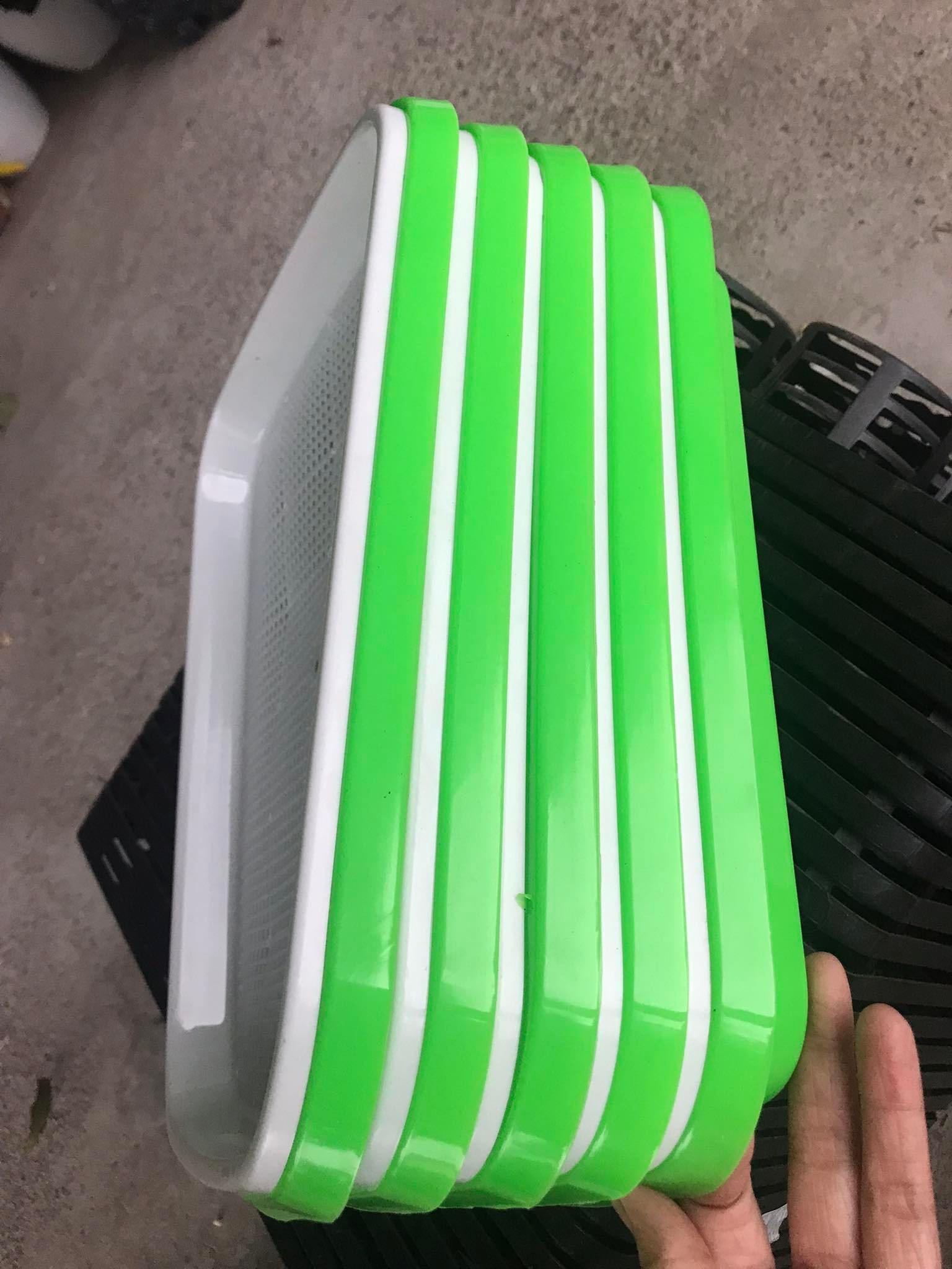 Khay trồng rau mầm, khay ươm rau mầm sạch, làm bằng nhựa PP an toàn KT 33X25X4