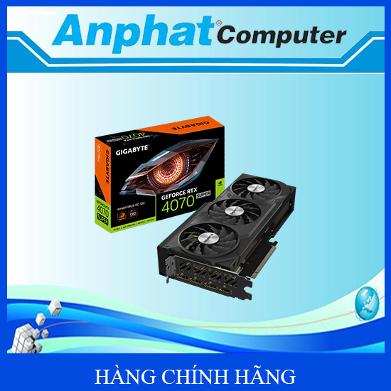 Card màn hình VGA Gigabyte GeForce RTX 4070 SUPER WINDFORCE OC 12G (N407SWF3OC-12GD) - Hàng Chính Hãng