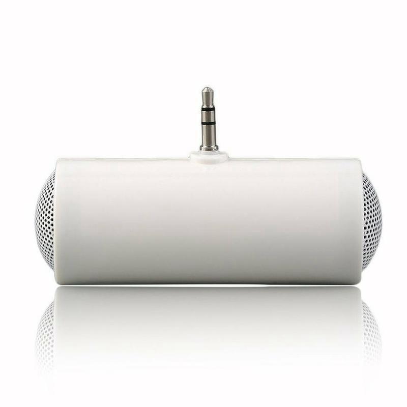 Jack Cắm 3.5Mm Stereo Loa Mini Di Động Máy Nghe Nhạc MP3 Loa Khuếch Đại Loa Cho Điện Thoại Di Động Máy Tính Bảng-Trắng