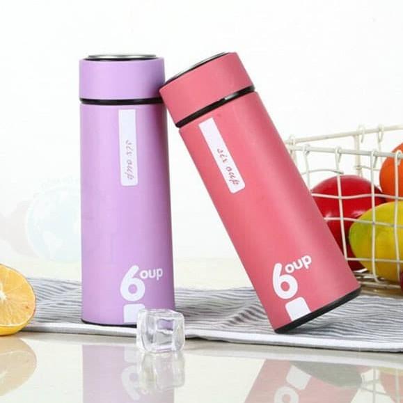 Set 04 Bình đựng nước giữ nhiệt 6OUP lõi thủy tinh 450ml