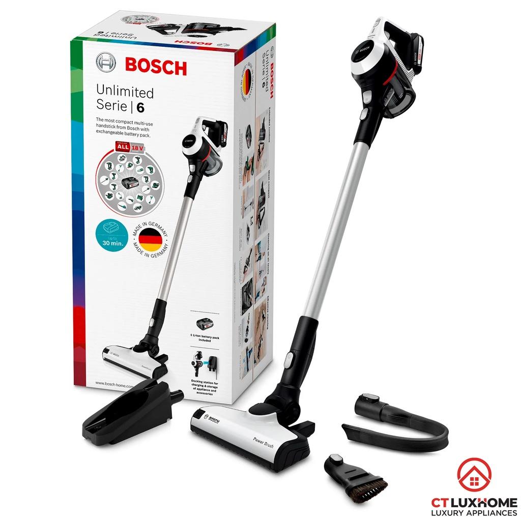 Máy hút bụi cầm tay mini Bosch BCS61113 Serie 6 Unlimited Hút liên tục 30 phút - Hàng chính hãng