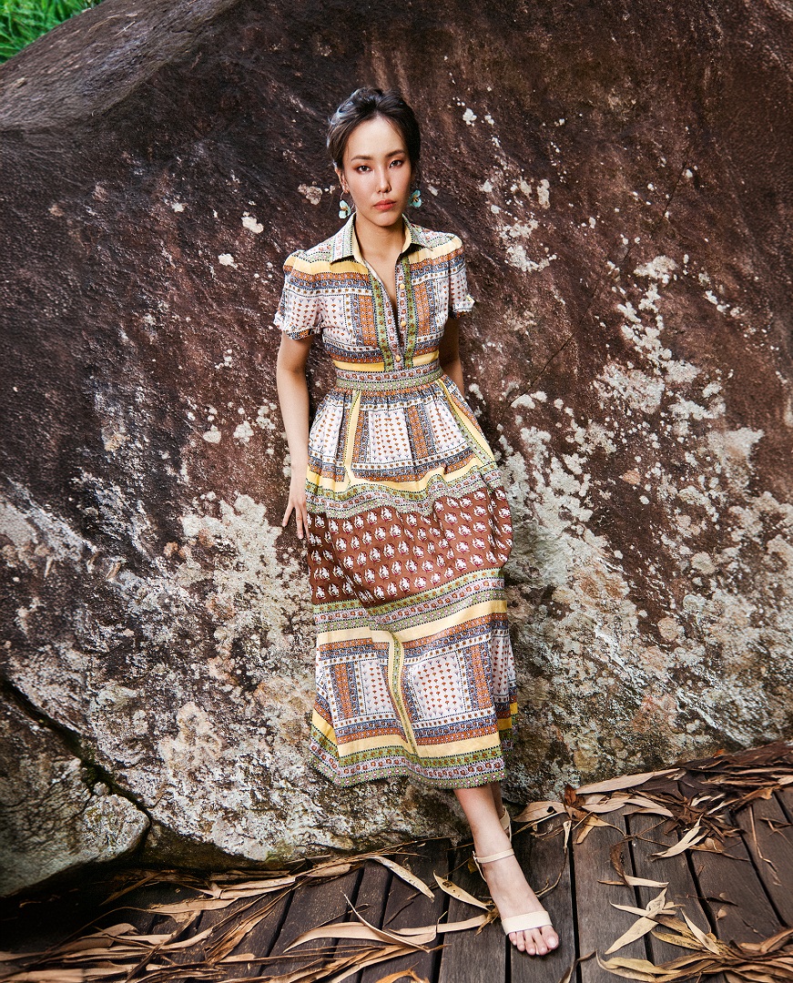 Đầm Sơ Mi Linen Bohemian DRE228 thời trang thiết kế Hity