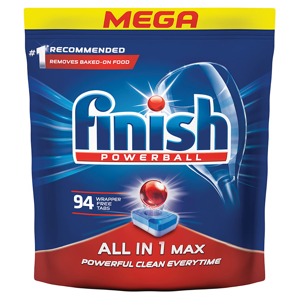 Túi 94 viên rửa chén Finish All In 1 Max Dishwasher Tablets QT09442