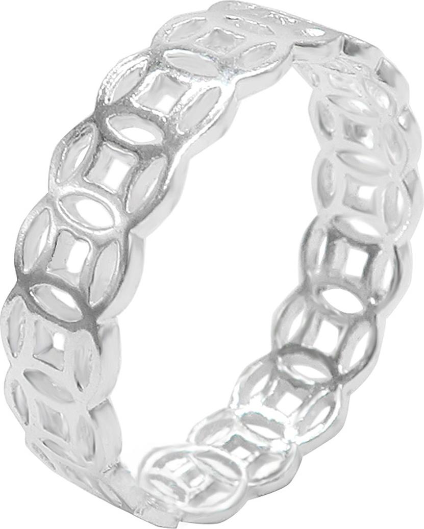 Nhẫn nữ bạc mắt xích đồng xu - Trang sức bạc ta truyền thống - Kèm hộp đựng