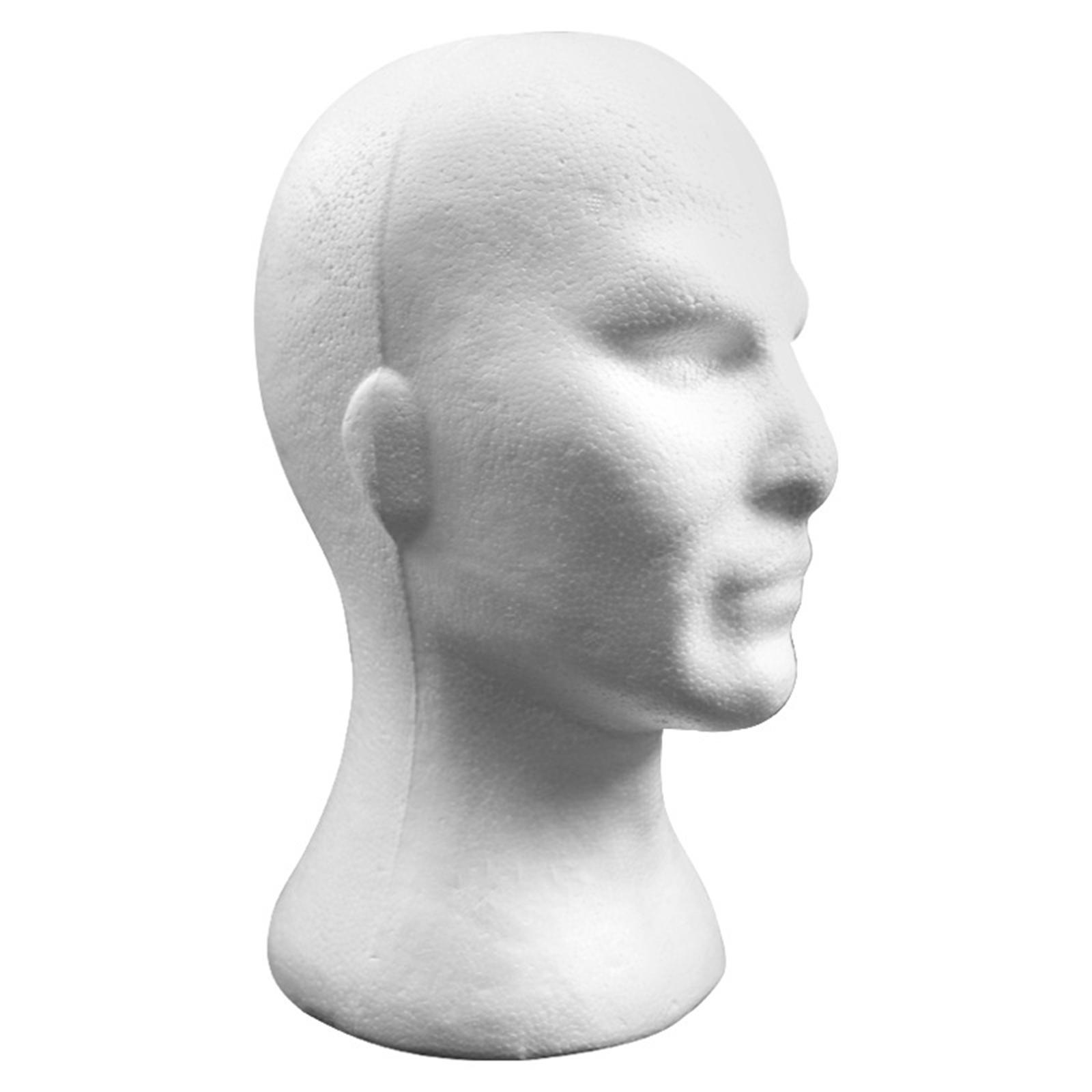 Male Manikin Head Portable DIY Photography Props Lightweight Round base Styling Tools Model for Headwear Jewelry Headset Glasses Hat