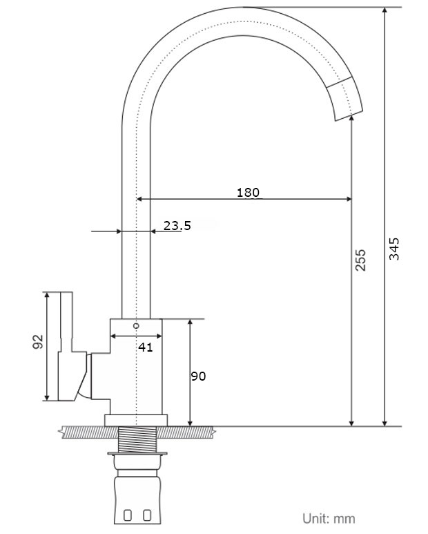 VÒI RỬA BÁT KB508 BLACK