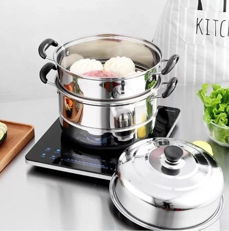 Nồi Hấp Inox 3 Tầng