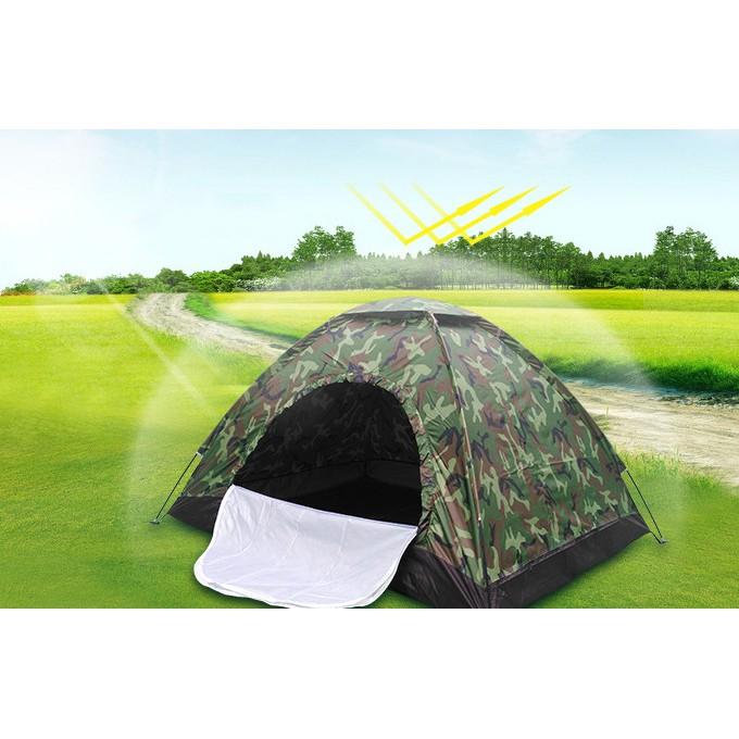 Hot Lều Cắm Trại, Dã Ngoại Rằn Ri Dùng Cho 1-4 Người Tùy Kích Cỡ Kèm Bao Đựng
