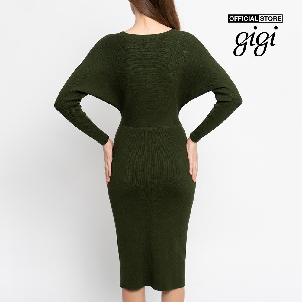 GIGI - Đầm len ôm body tay dài Wrap Bust G2106K202711