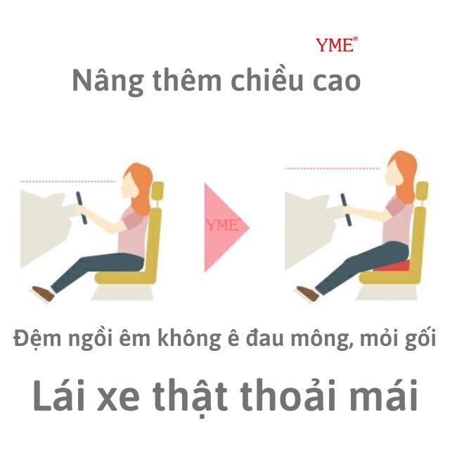 Đệm lót ghế ngồi ô tô ghế Văn phòng YME nâng chiều cao mở tầm nhìn chống đau mông đau lưng khi lái xe ngồi văn phòng