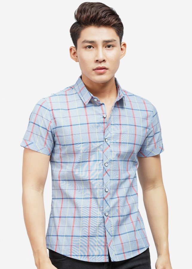 Áo Sơ Mi Nam Phối Caro TiTiShop SM474