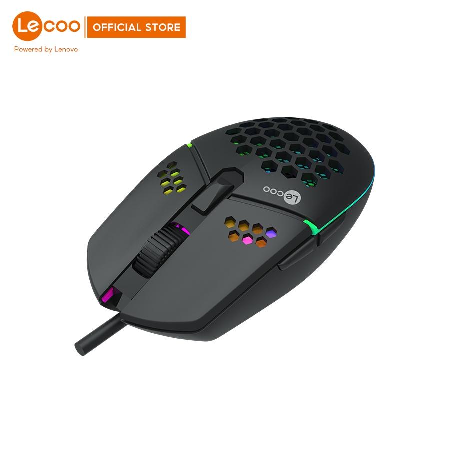 Chuột game có dây Lecoo MS105 tích hợp Led RGB, siêu nhẹ - BH 24 tháng, Hàng nhập khẩu