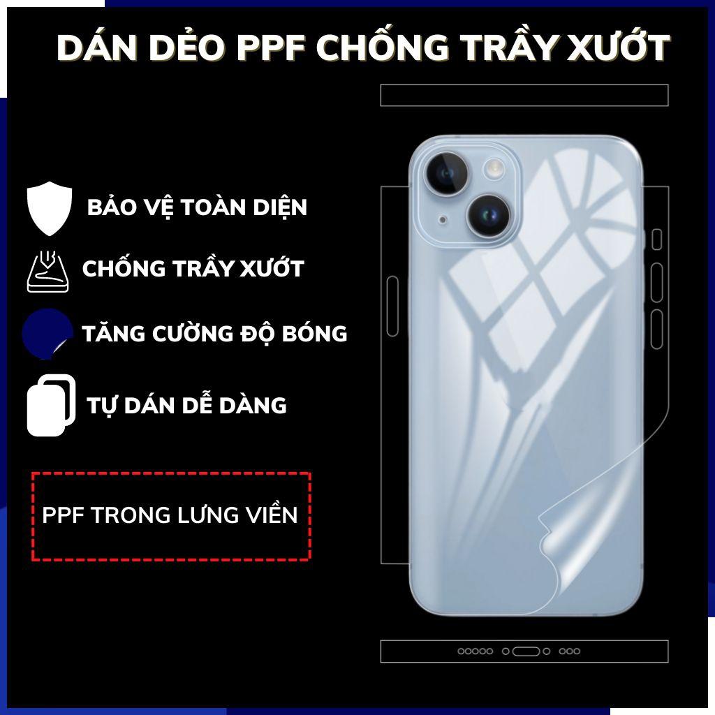 Dán dẻo ppf ip 14 trong suốt hoặc nhám chống bám vân tay bảo vệ camera mua 1 tặng 1 phụ kiện huỳnh tân store