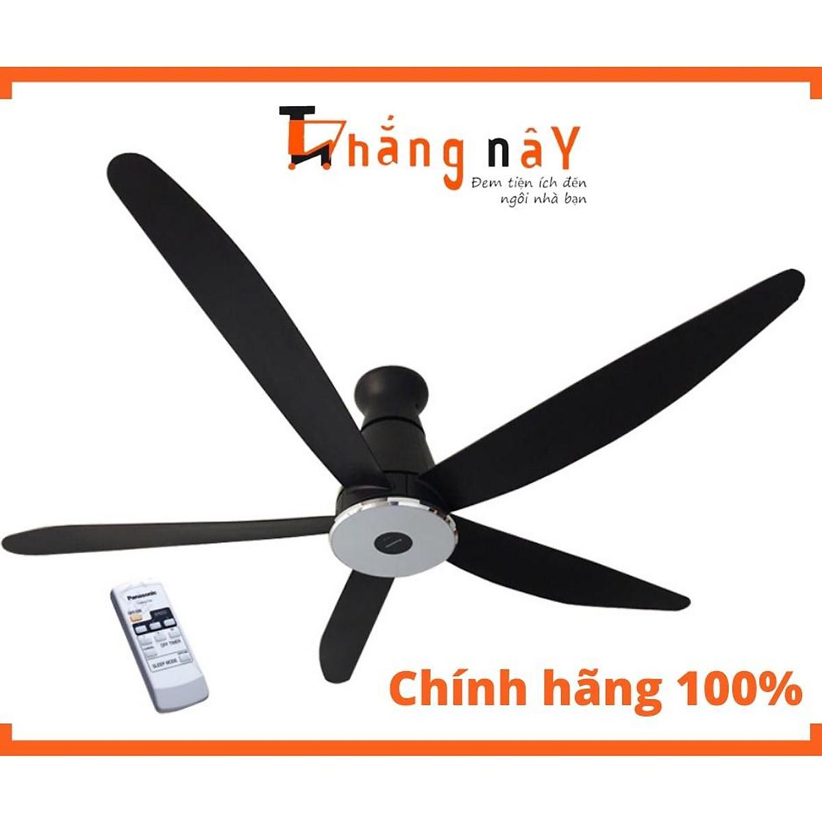 Quạt Trần 5 cánh điều khiển Panasonic F‑60XDN / F-60XDN-W - Hàng chính hãng