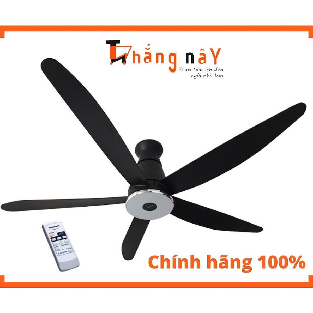 Quạt Trần 5 cánh điều khiển Panasonic F‑60XDN / F-60XDN-W ( sải cánh dài 150cm) - Hàng chính hãng