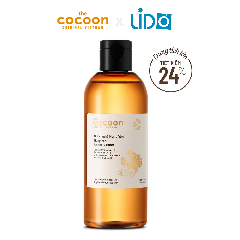 Bigsize - Nước nghệ Hưng Yên (toner) Cocoon làm sáng da & cấp ẩm 310ml thuần chay