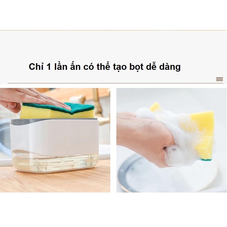 Hộp đựng nước rửa chén bát xuất Nhật Tặng kèm miếng mút bọt biển