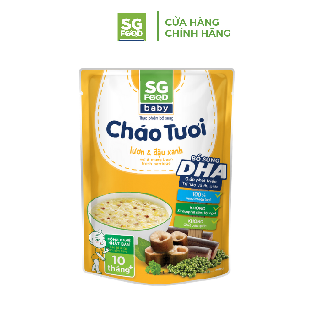 Combo 5 gói Cháo Tươi Baby SG Food 240g (Gà, Thịt Bằm, Bò, Tôm, Lươn)