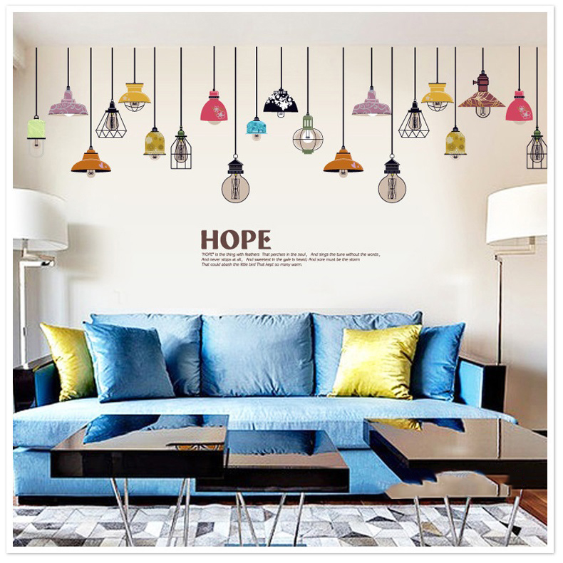 Decal dán tường Đèn treo 6 AmyShop DKN080