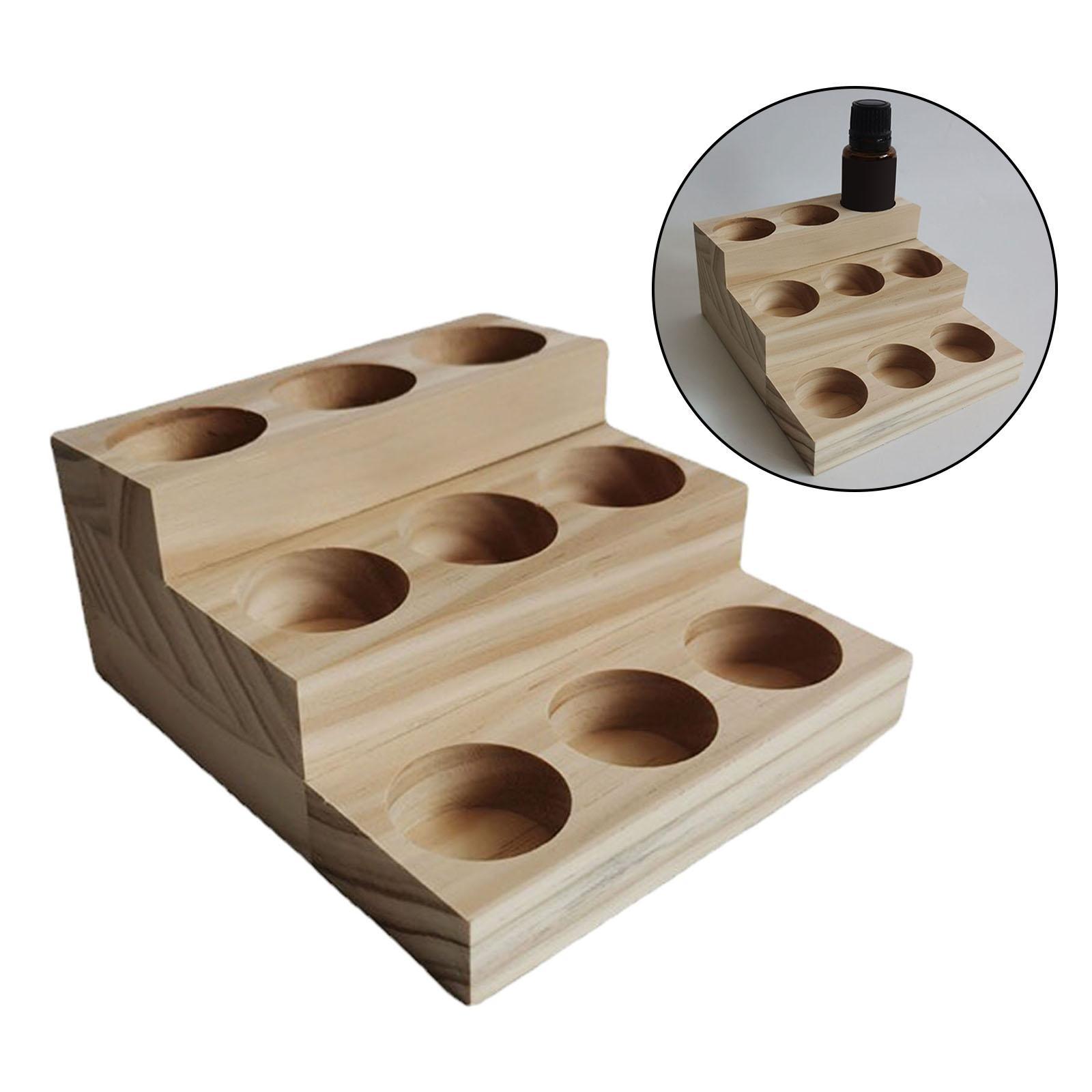 Wooden Essential Oil Display Stand 15ml Perfume Bottles Holder Storage Rack