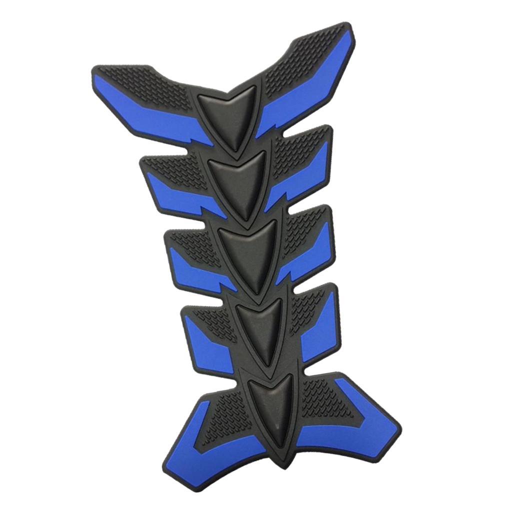 Universal Blue Motorcycle 3D Rubber Fuel Gas Tank Decal Sticker
