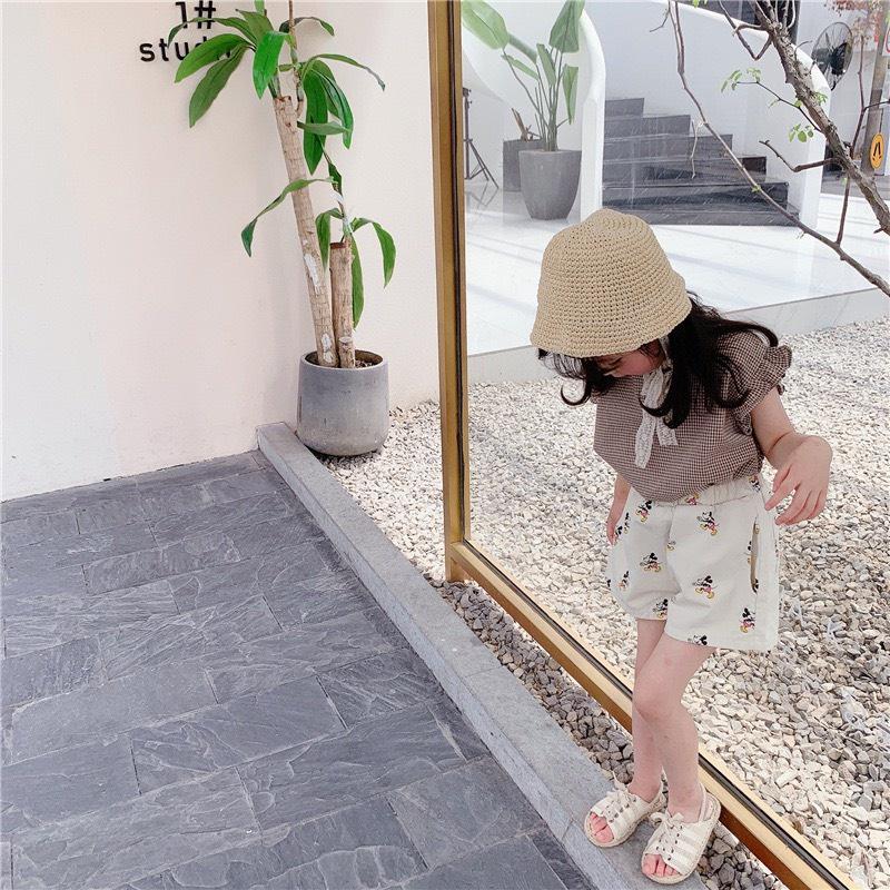 Quần short trẻ em chất kaki bé gái 10-30kg