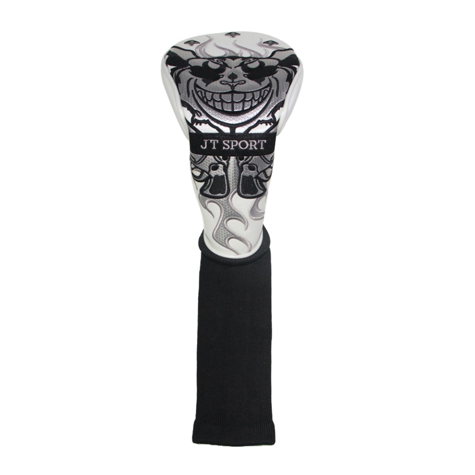 Embroidery Golf Head Covers Driver 1 3 5 Fairway Woods Headcovers Long Neck Knit Head Covers for Golf Club Fits All Fairway and Driver Clubs 3pcs