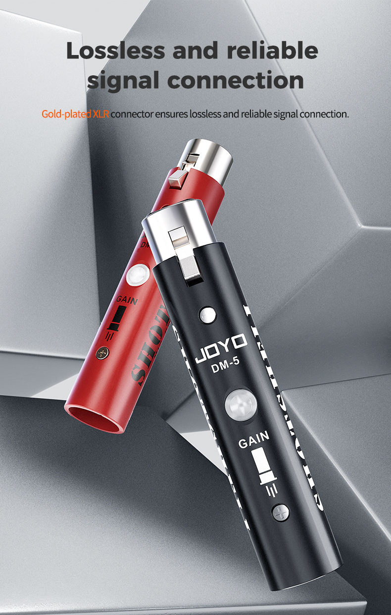 JOYO DM-5 SHOTSHELL Mic Preamplifier - Bộ Khuếch Đại Tín Hiệu Micro Di Động Hiệu Suất Cao - Hàng chính hãng