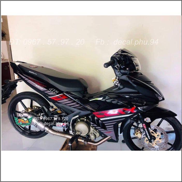 Tem Exciter 150 đỏ đen Chỉ indo