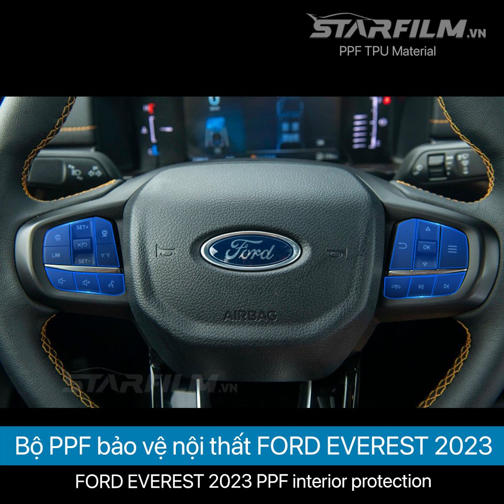 Ford Everest 2023 PPF TPU nội thất chống xước tự hồi phục