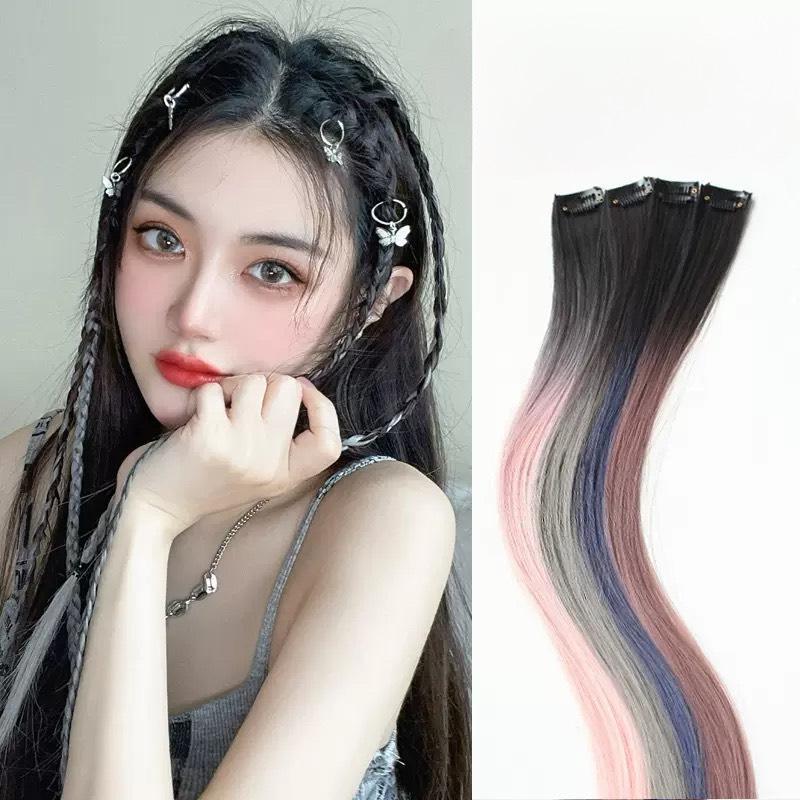 SỢI LIGHT TÓC GIẢ DÀY MÀU ĐEN OMBRE